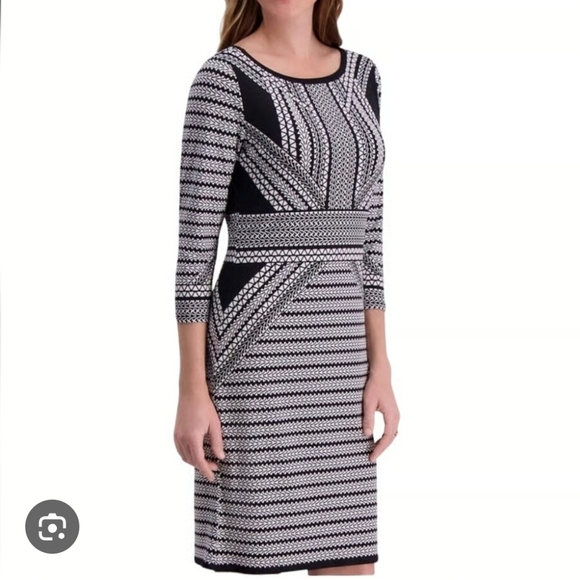 Max studio Geo print MIDI dress.[M] - Picture 4 of 4